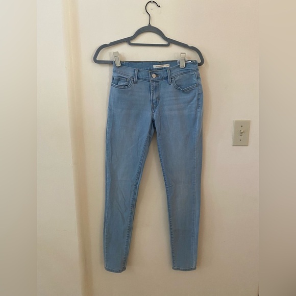 LEVI’S 710 SUPER SKINNY LIGHT BLUE WOMENS JEANS DENIM SIZE 28 - Picture 1 of 6